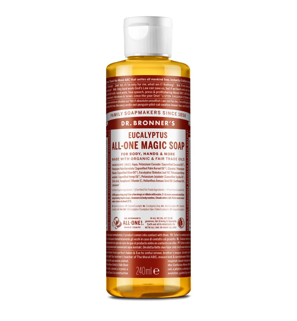 Dr. Bronner's Magic Soaps: Liquid Castile Soap, Eucalyptus 8 oz (3 pack)