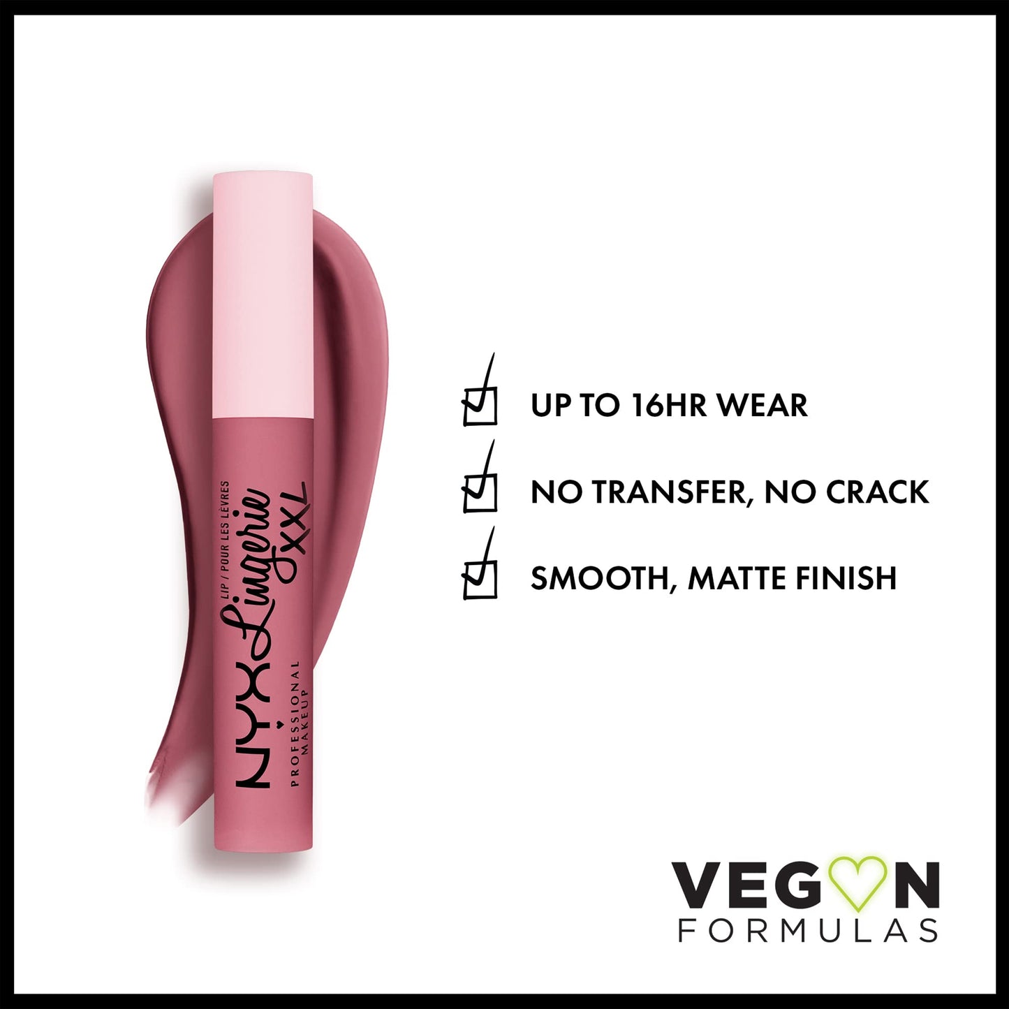 NYX PROFESSIONAL MAKEUP Lip Lingerie XXL Matte Liquid Lipstick - Maxx Out (Cool Toned Light Pink)