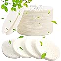 METUUTER 50 PCS Compressed Facial Sponges for Estheticians- 100% Natural Cellulose Face Sponge Professional Cosmetic Spa Sponges for Face Cleansing