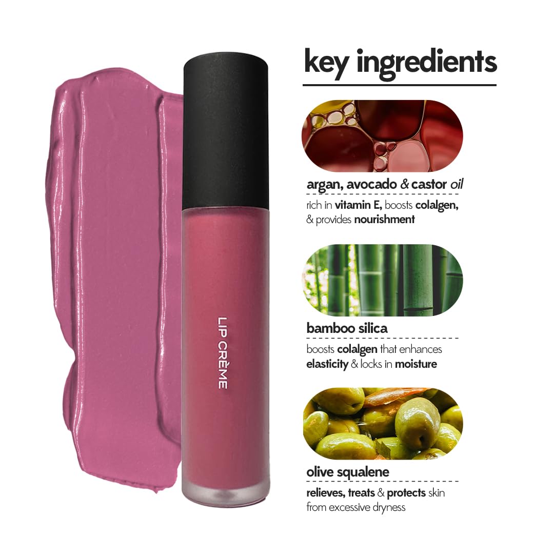 RUBY'S ORGANICS Liquid Lipstick Weightless Creme Finish | Silky Smooth Texture, Highly Pigmented, Soft Velvet Finish, Long Lasting Rich Color,