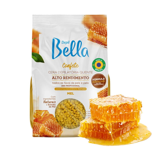 DEPIL BELLA Hard Wax Beads Honey 2.2 lbs for Hair Removal - Professional Hair Removal Wax Beads - All Skin and Hair Types - Natural Ingredients Beauty and Personal Care DEPIL BELLA