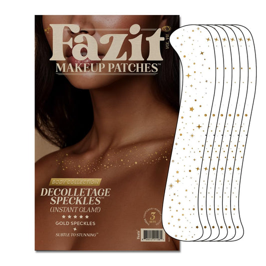 Fazit Makeup Patches - Gold Decollatage Speckles - Glow Up Make-Up Patches - Cute Glitter Makeup Accessories for Women - Cosmetic Glitter Beauty & Personal Care Fazit