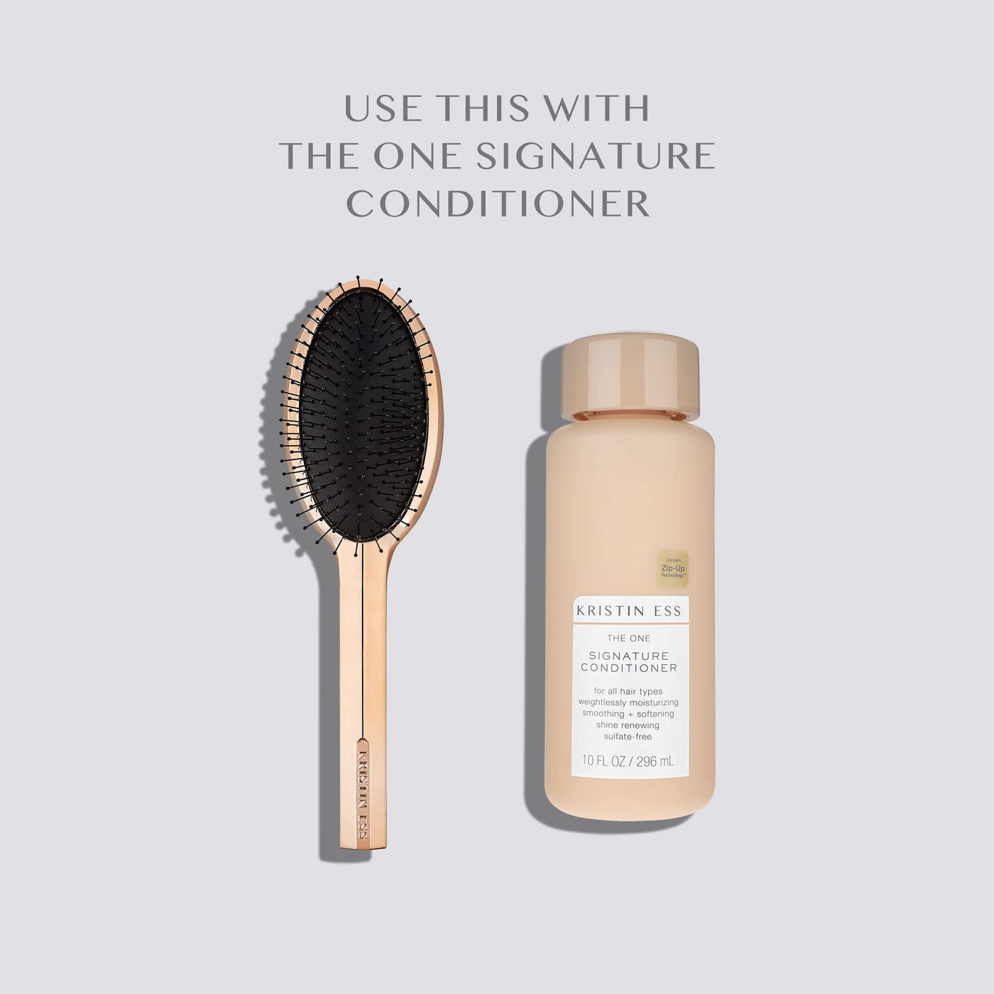 Kristin Ess Style Assist Medium Detangling Hair Brush For Thick, Thin, Straight, Curly, Wavy + All Hair Types - Detangling + Shine Boosting Salon