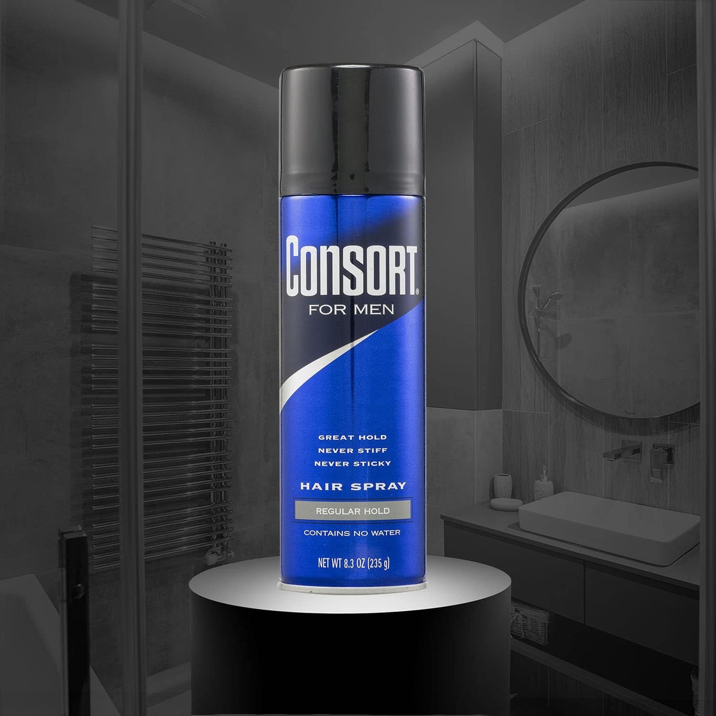 Consort Hair Spray 8.3 Ounce Regular Hold Aerosol (Pack of 3)