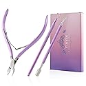 Cuticle Trimmer with Cuticle Pusher and Cutter-YINYIN Cuticle Nipper Professional Stainless Steel Cuticle Clippers Durable Pedicure Manicure Tools