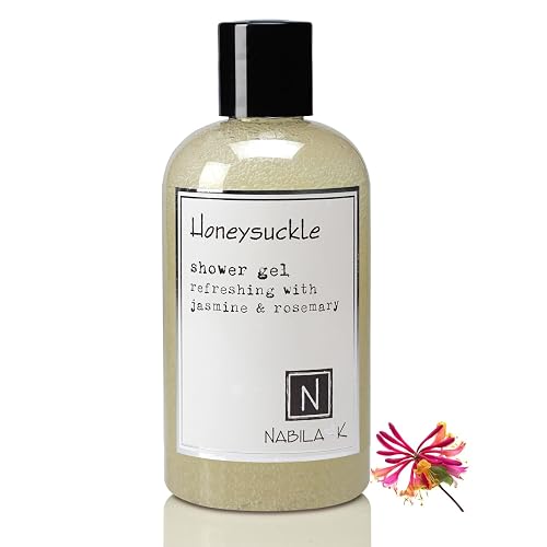 Nabila K Honeysuckle Shower Gel Refreshing Body Wash with Jasmine & Rosemary, 8 oz - Naturally Derived, Sulfate-Free, Paraben-Free - Made in the USA Beauty & Personal Care Nabila K