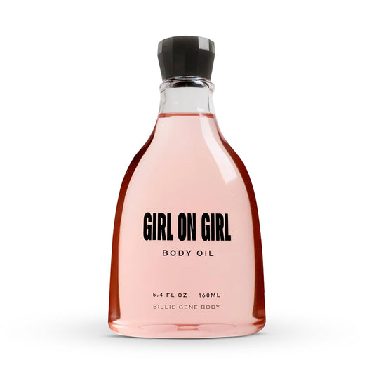 Billie Gene Body Girl on Girl Body Oil - Silky Nourishing Moisturizer with Jojoba & Shea Butter - Vegan and Cruelty-Free - Sweet Vanilla, & Jasmine