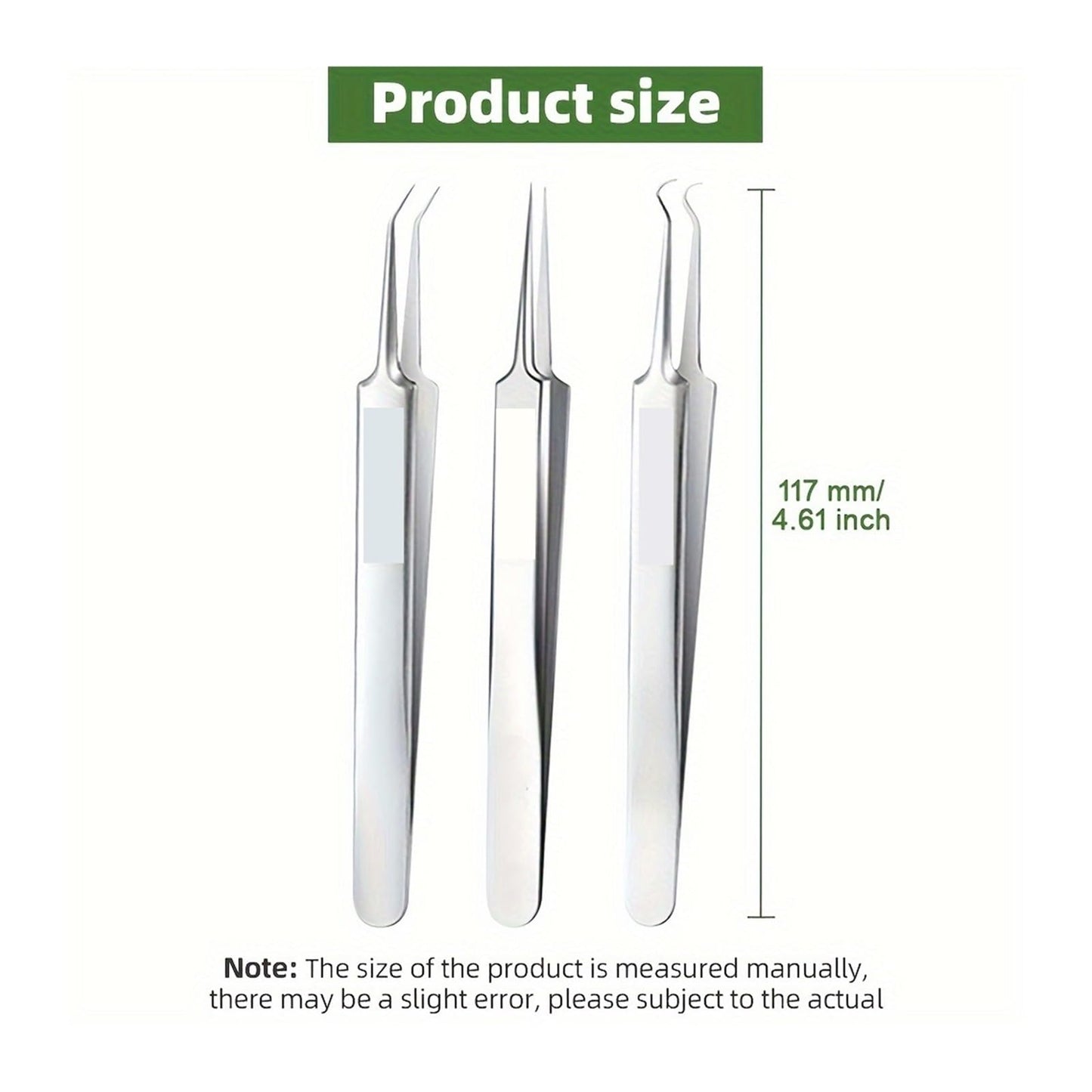Stainless Steel Multi Functional Tweezers Manual Tools(Oblique) Beauty and Personal Care ZYCZYCZZ