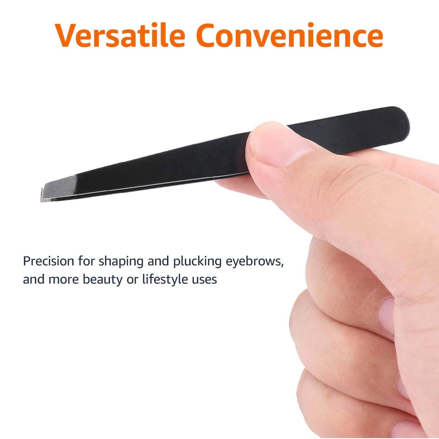 Amazon Basics Slant Tip Tweezer - Professional Stainless Steel Tweezer for Effective Hair Removal, Ideal for Daily Beauty Regimen, with Travel Case