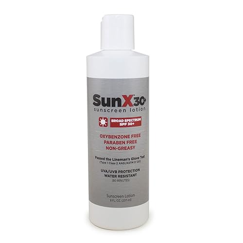 CoreTex Sun X 30+ SPF Broad Spectrum Sunscreen Lotion - 8oz Bottle of Paraben, Oxybenzone, Octinoxate, & Oil Free Sunscreen - No White Cast and Water