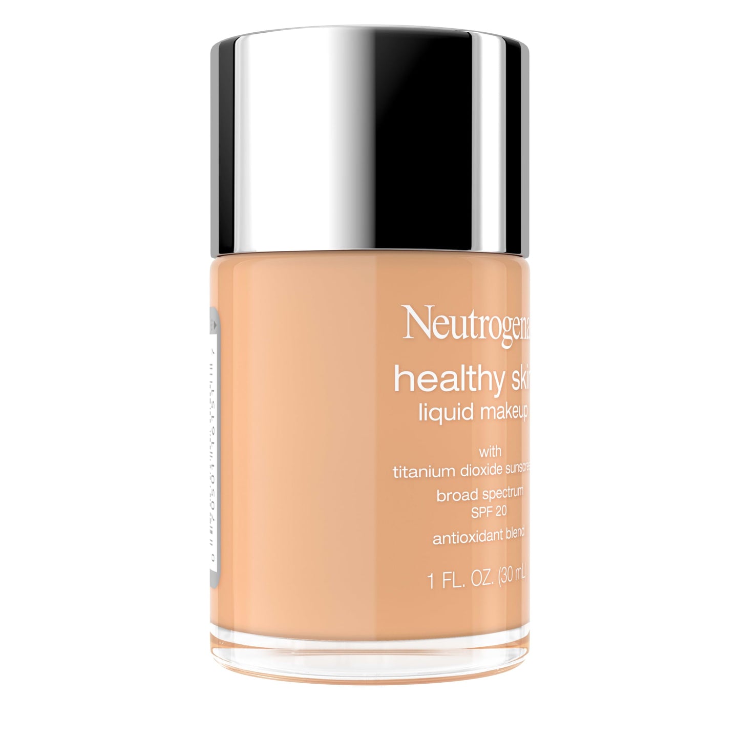 Neutrogena Healthy Skin Liquid Foundation Makeup Broad Spectrum SPF 20 Sunscreen, Medium Coverage, Vit B5, Antioxidants, All Day Wear, Buff Beige