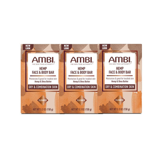 Ambi Hemp Face and Body Bar, Moisturizing and Gentle for Troubled Skin, Dermatologist Tested, Non-Comedogenic, and Hypoallergenic, 5.3 Ounce (3)