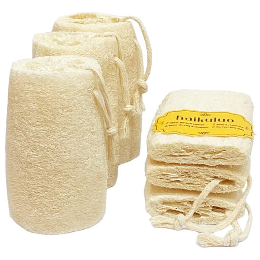 haikuluo Natural Loofah Sponge,3 Pack Beauty and Personal Care haikuluo