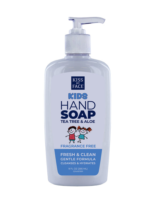 Kiss My Face Kids Hand Soap, Fragrance-Free, Cleanse And Hydrate Skin, Vegan & Cruelty-Free, Easy To Use Hand Soap Pump, Suitable For Sensitive Skin