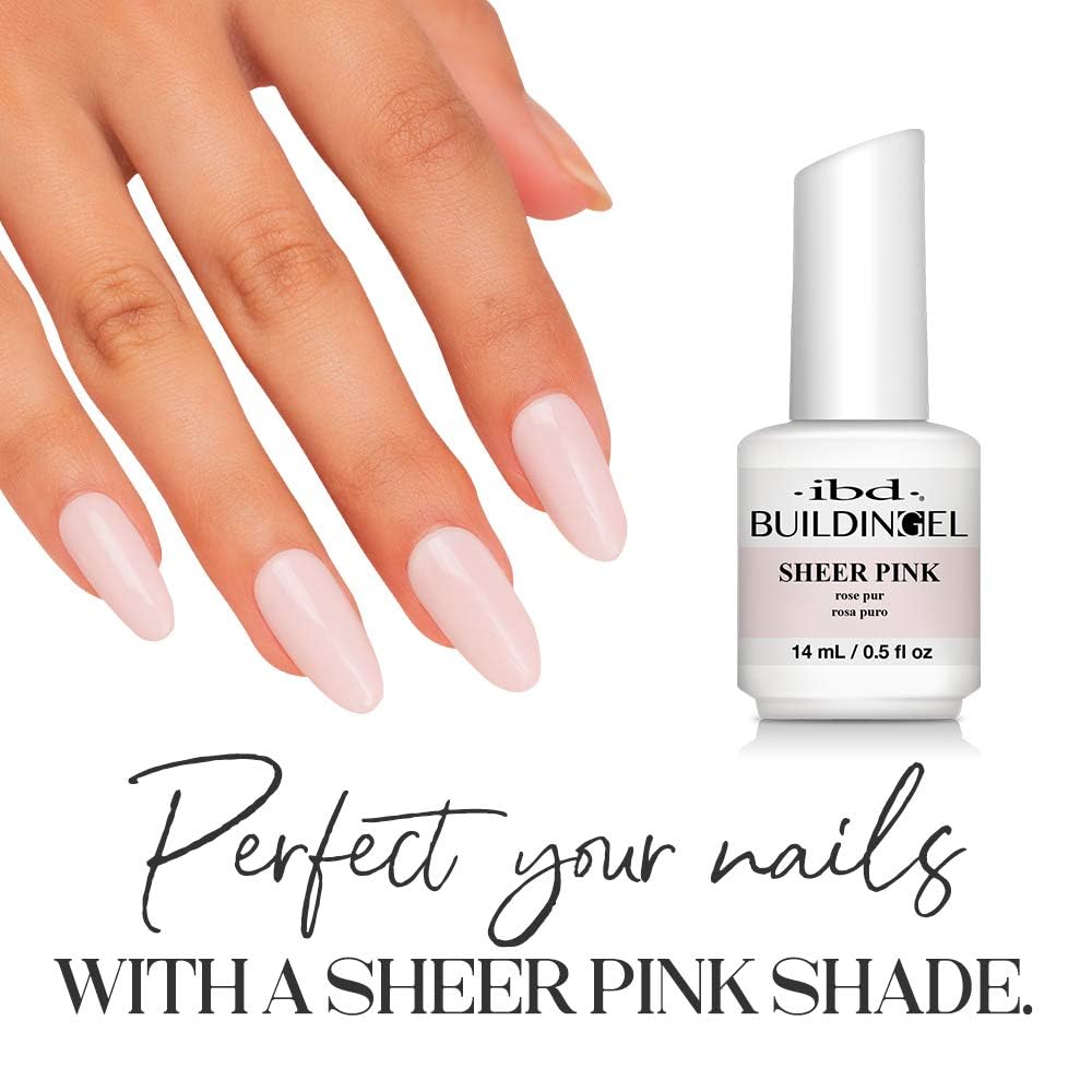 IBD Building Gels Sheer Pink, Bottle - Hard Builder Gel for Nails Extensions, Sculpting & Overlays, Soak-Off UV/LED Nail Enhancement, 0.5 oz, 1 Count Beauty & Personal Care IBD