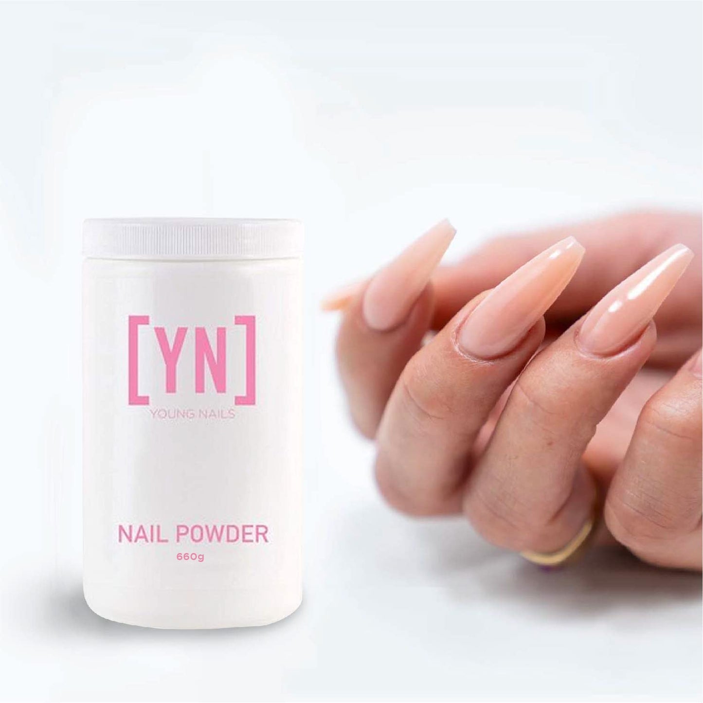 Young Nails Acrylic Cover Powder - Self-Leveling Acrylic Nail Powder, Clear Nude Pink White Acrylic Powder for Nail Extenstion, Professional Grade Beauty & Personal Care Young Nails