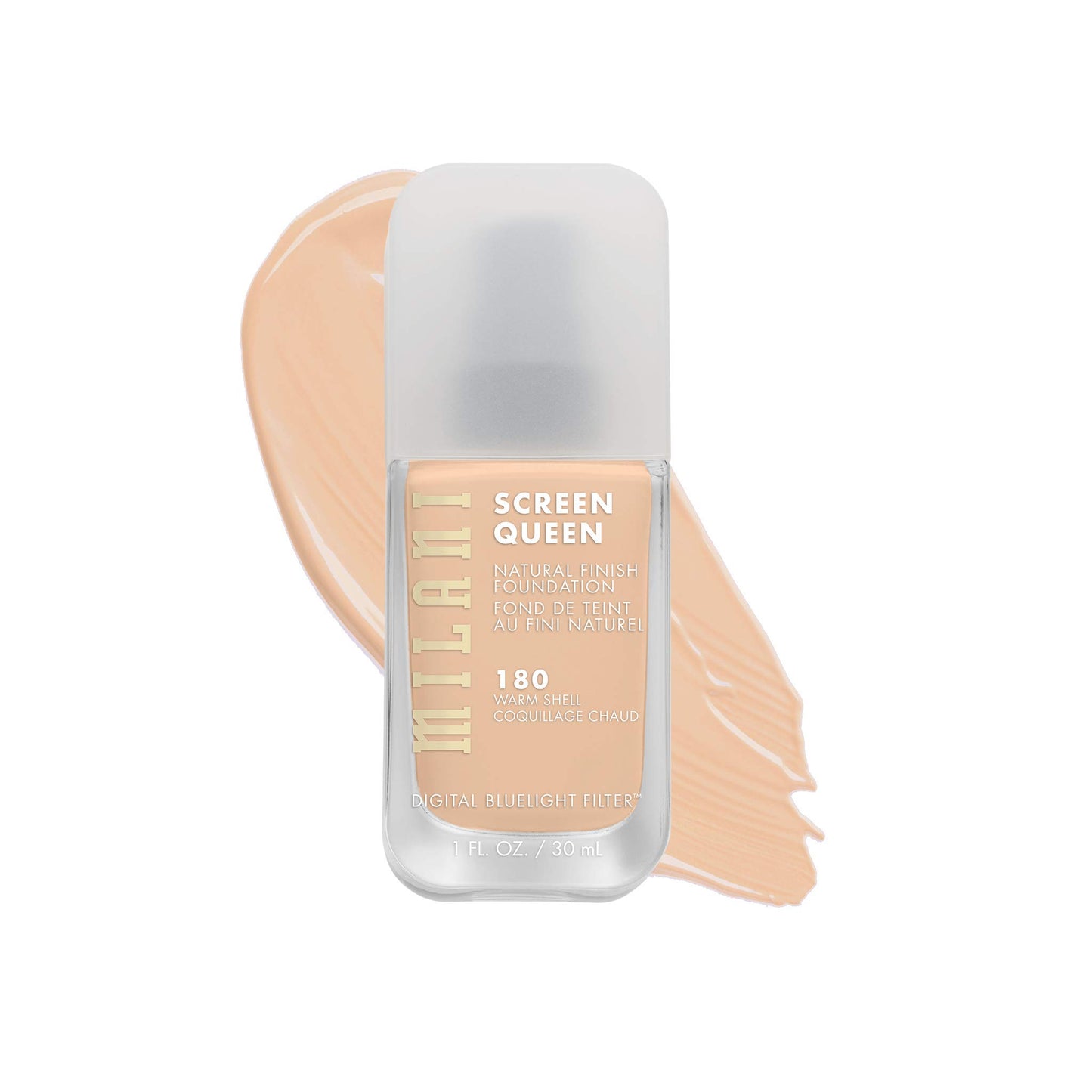 Milani Screen Queen Liquid Foundation Makeup - Cruelty Free Foundation With Digital Bluelight Filter Technology (Warm Shell)
