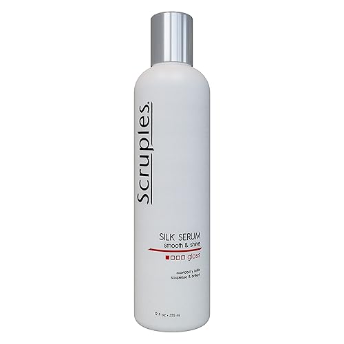 Scruples Smooth & Shine Silk Serum - Lightweight Gloss - Long Lasting Silky Finish to Frizzy, Dry & Dull Hair - Damage and Thermal Protectant