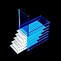 OLACHIKKO Lash Storage Organizer, Upgrade Design Small 5-Layer Lash Trays for Lash Extensions with magnet cover, Blue Semilucent lash tray Organizer