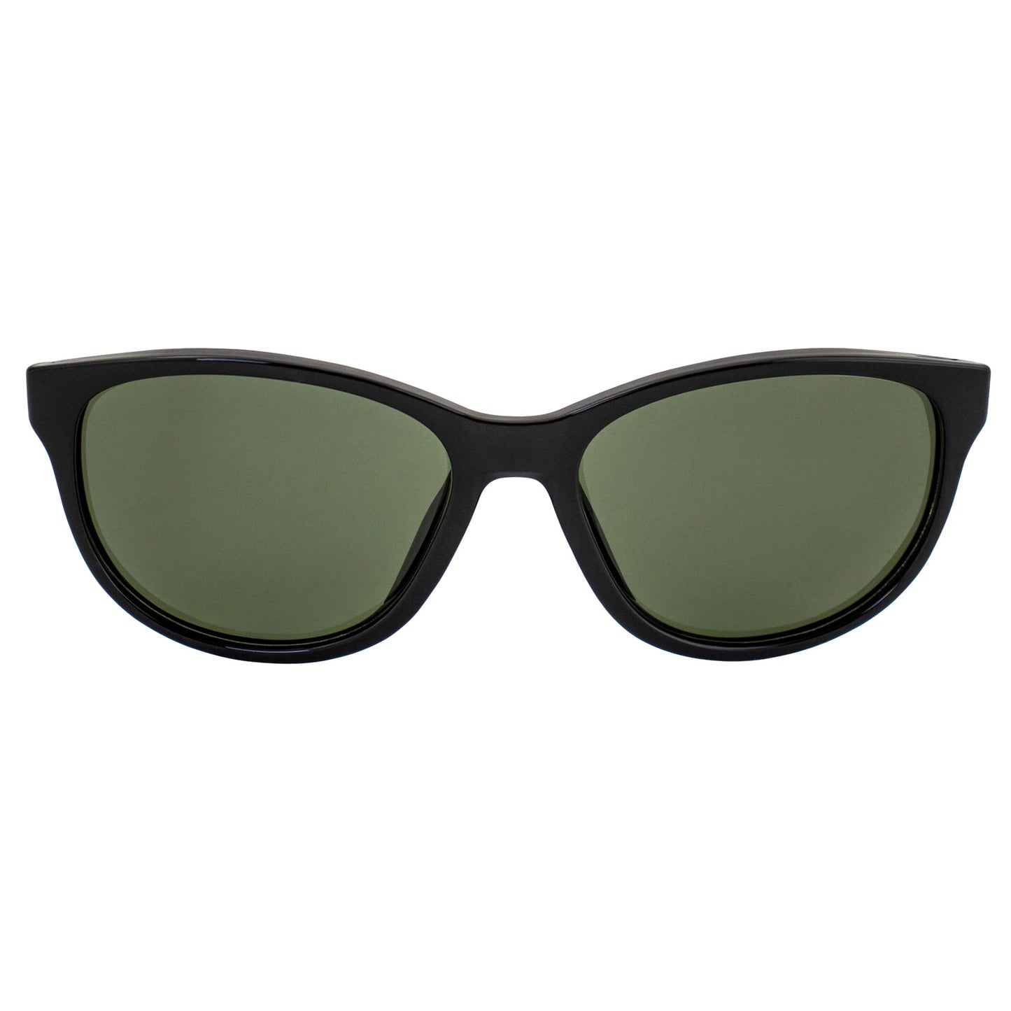 Islander Eyes Gili Polarized Sunglasses for Women Retro Style Black Frame w/G15 Green Lens