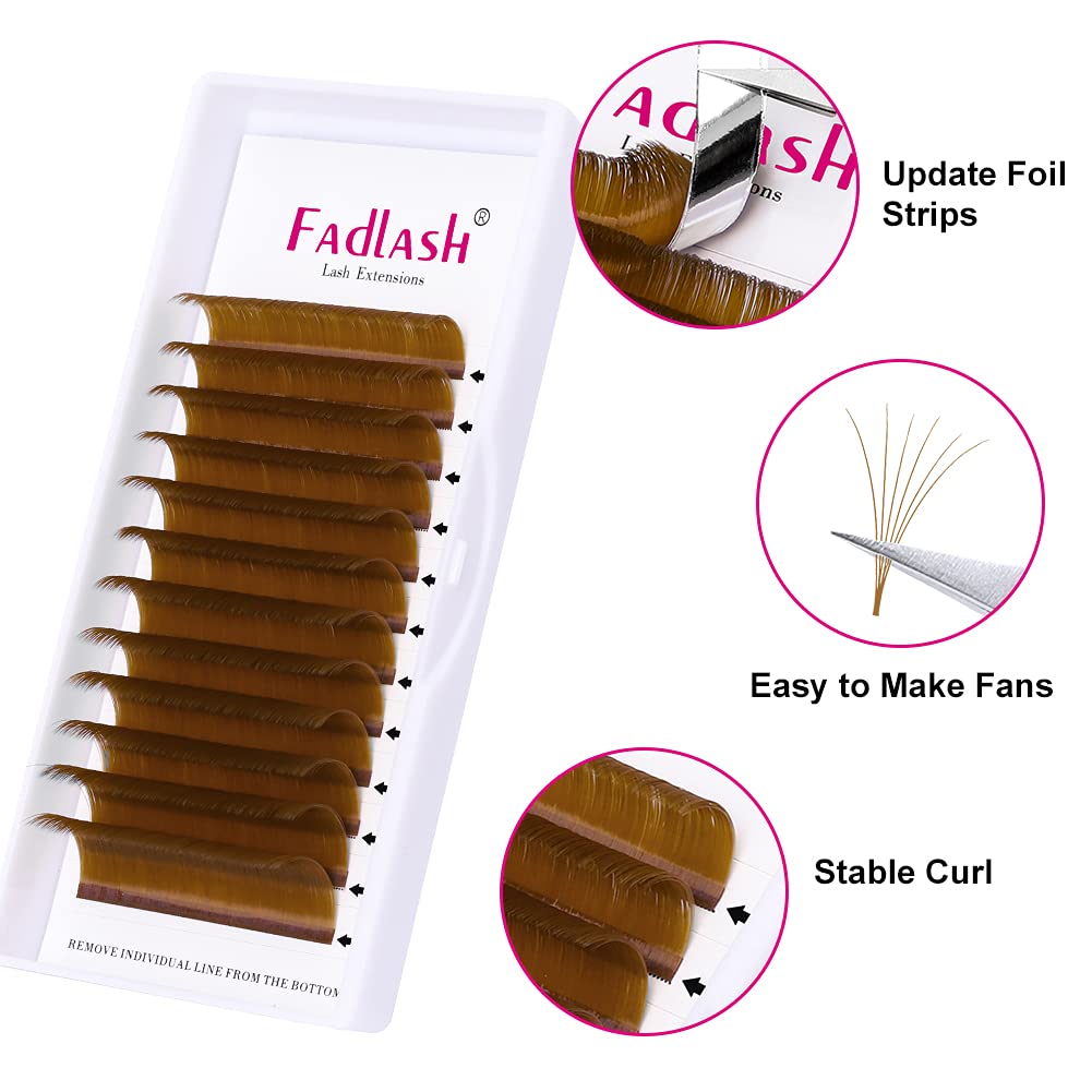 YY Eyelash Extensions Premade Faux Mink Russian Volume Cluster Lashes Pre Fanned Easy Fan Y Shaped Lash Extensions (YY-0.07-C, 14mm) Beauty and Personal Care FADLASH