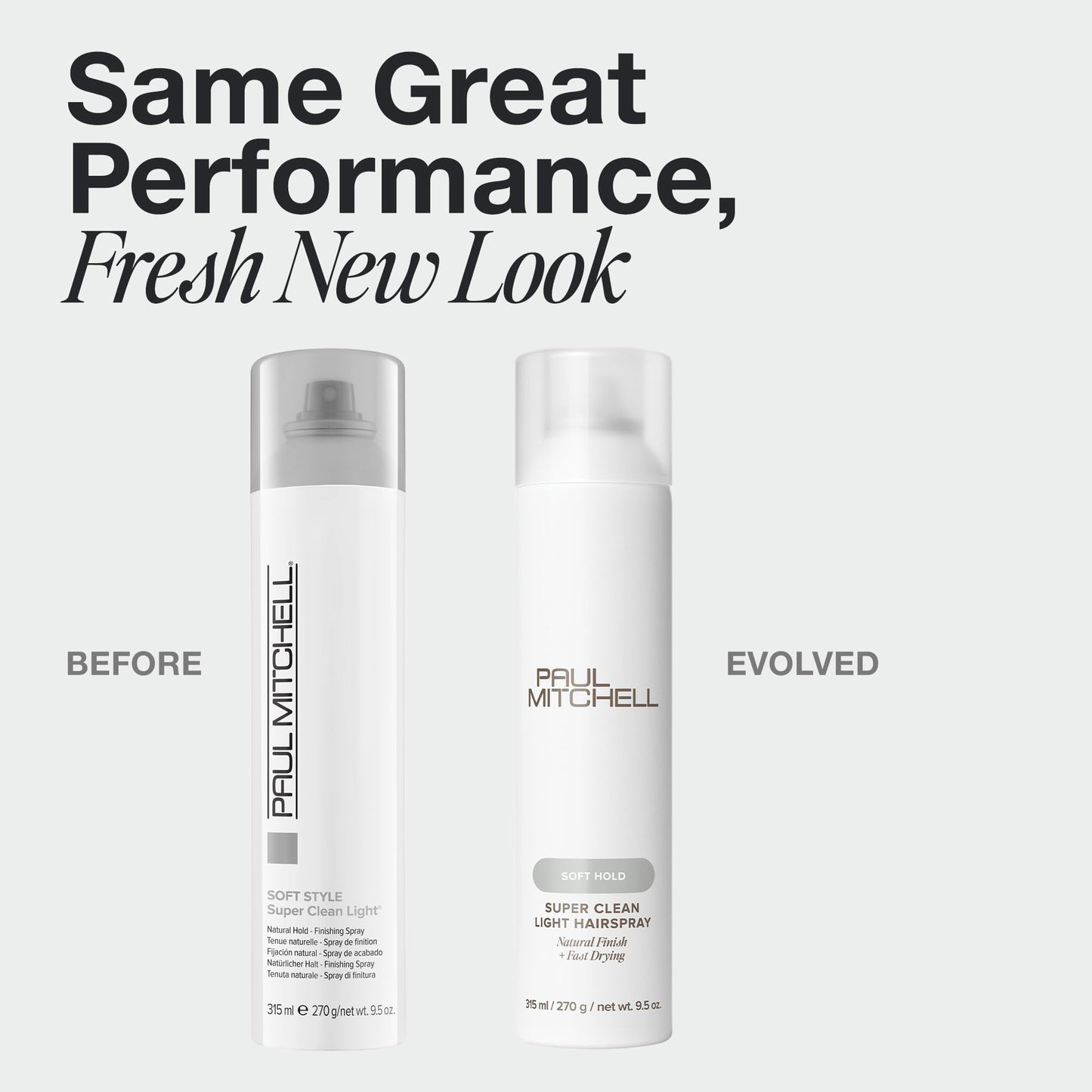 Paul Mitchell Super Clean Light Hairspray, Fast Drying, Soft Hold + Natural Finish, For Fine Hair, 9.5 oz