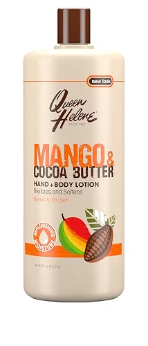 Queen Helene Mango & Cocoa Butter Hand & Body Lotion - Deep Moisturizing Formula that Softens, Smooths & Restores Radiance | 32 oz