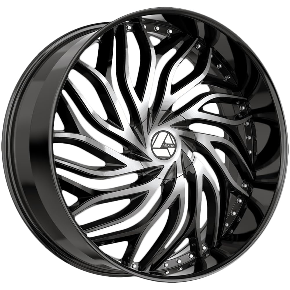 Azara AZA-537 22x8.5 5x112 5x114.3 +38 Cb 74.1 Gloss Black & Machined