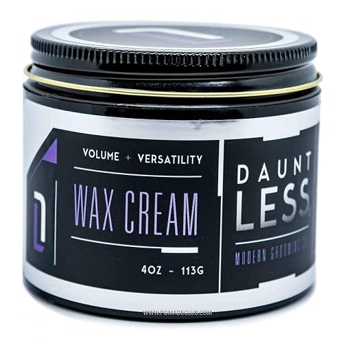 Dauntless Modern Grooming Co. WAX CREAM | Multi-purpose Hair Styling | Medium-Firm Hold | Low Shine | 4 ounces