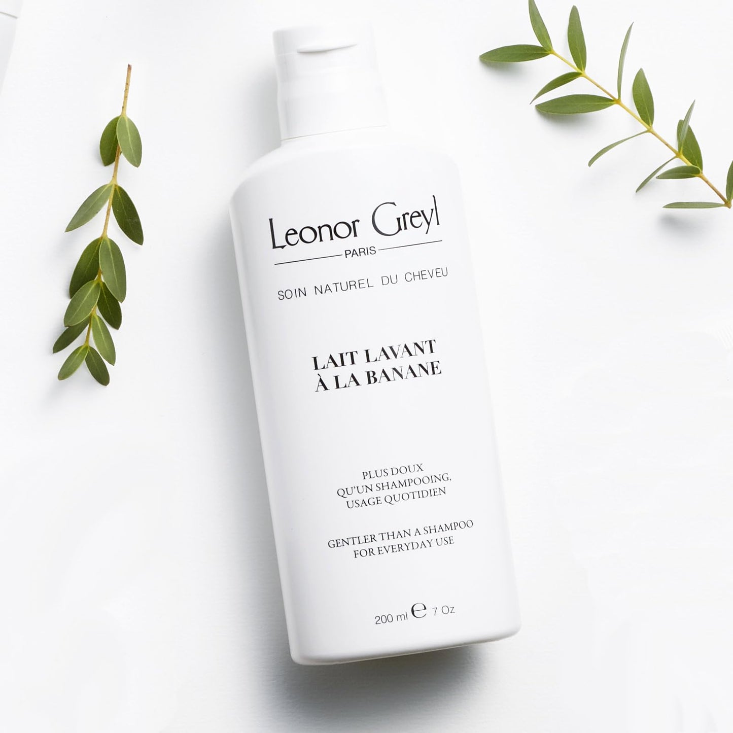 Leonor Greyl Paris - Lait Lavant a La Banane - Gentle Shampoo For Daily Use - Natural Purifying Hair Care Shampoo for Fine, Limp Hair (6.7 oz)