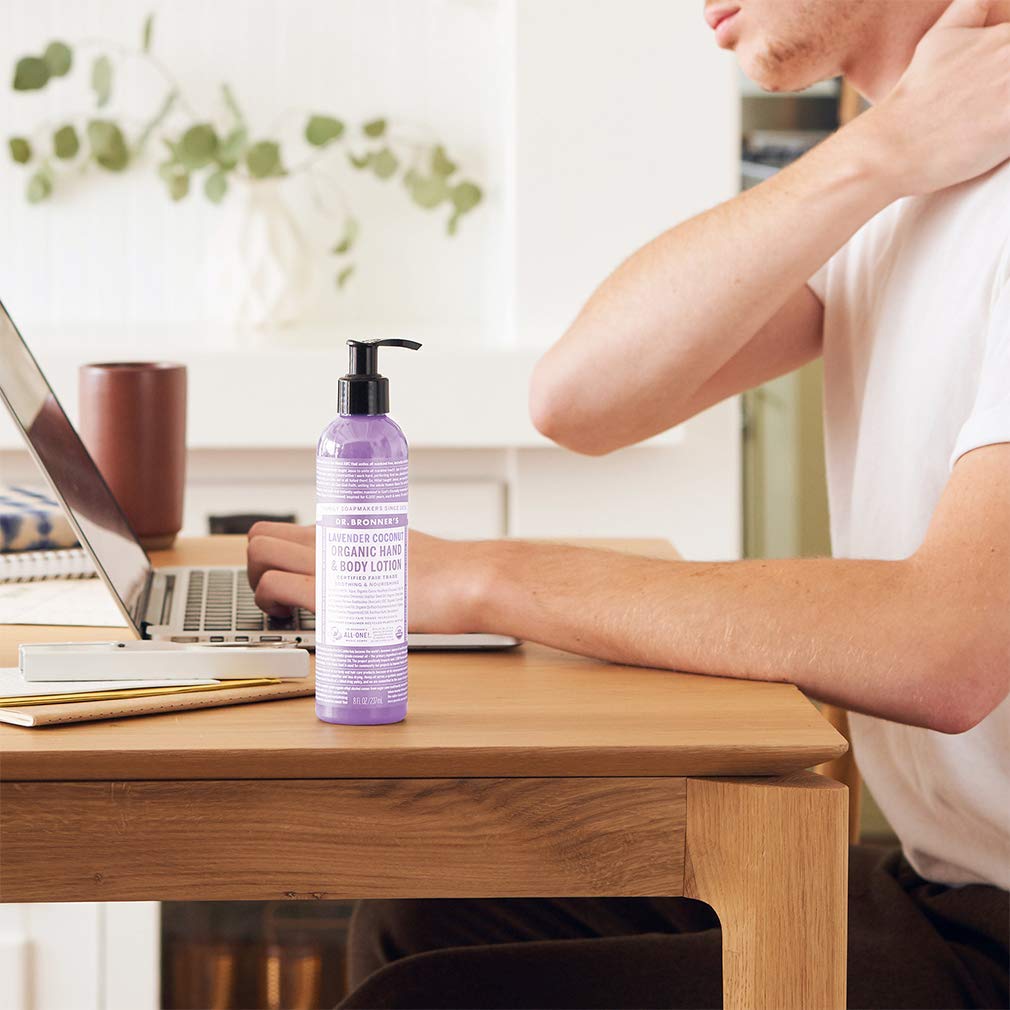 Dr Bronners Lavender Coconut Organic Lotion, 8 Ounce - 6 per case.