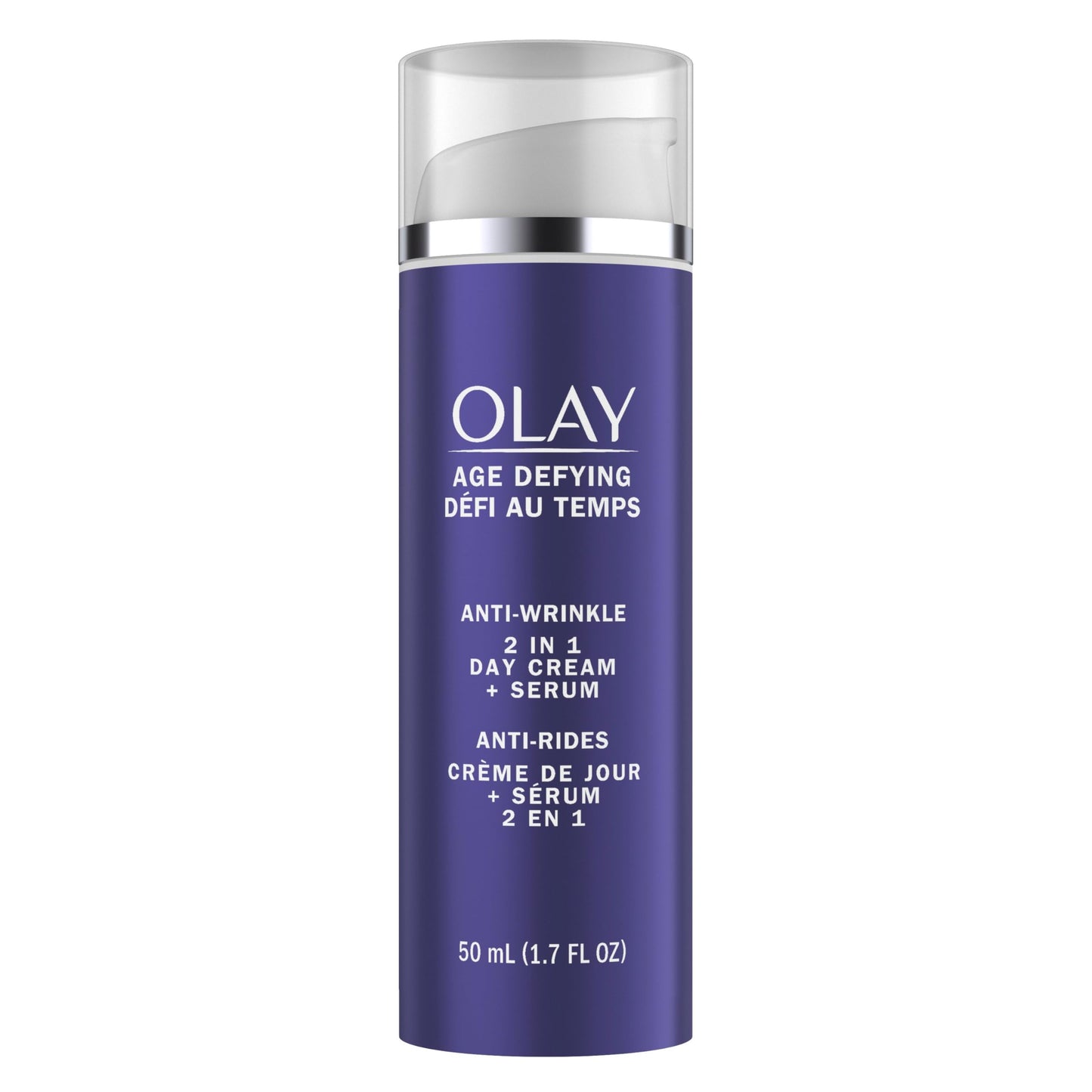 Olay Face Serum by Age Defying Anti-Wrinkle 2-in-1 Day Cream Plus Face Serum, Aloe Vera, 1.7 Fl Oz