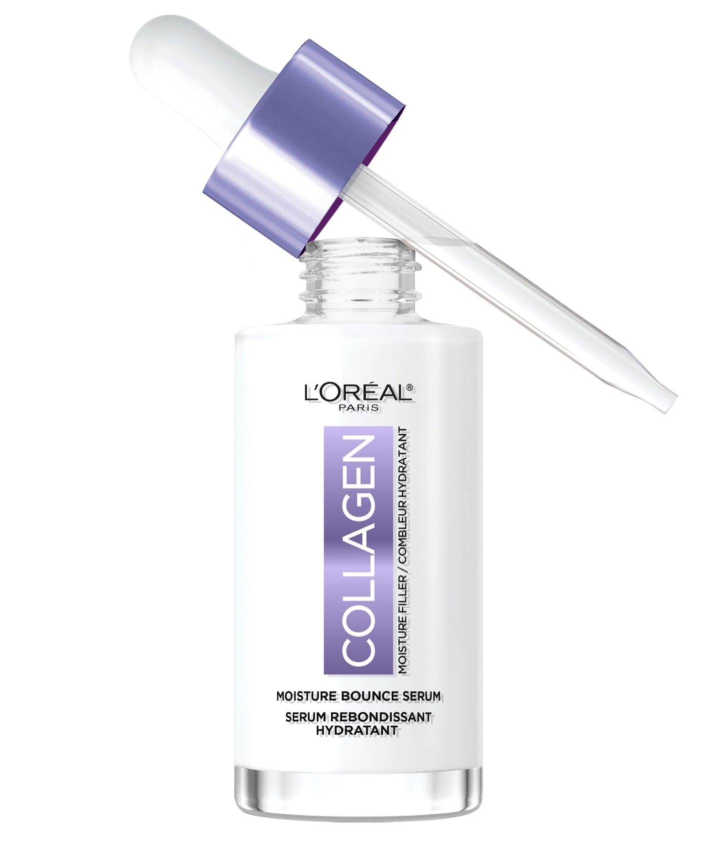 L'Oreal Paris Collagen Moisture Filler Moisture Bounce Face Serum, Glow Serum with Collagen, Glycerin, and Squalane for Bouncy, Radiant, Hydrated