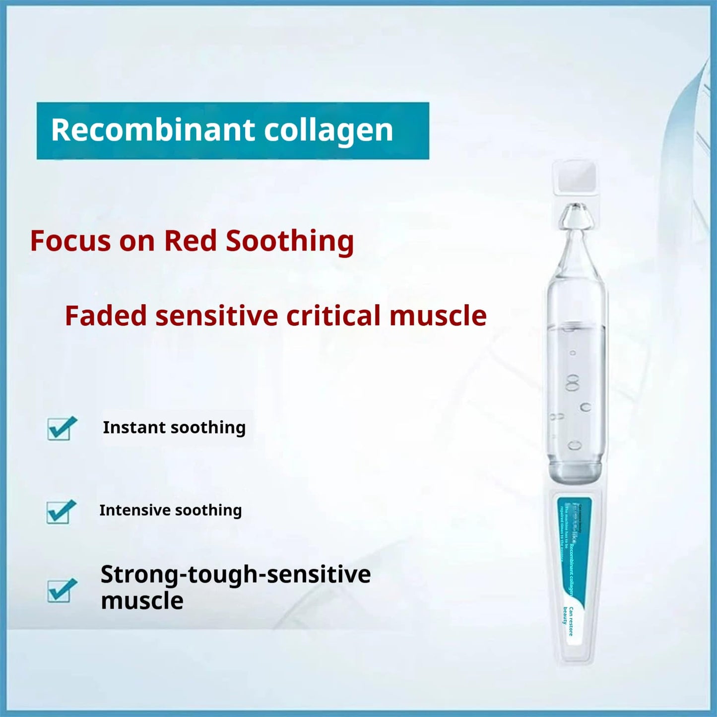 Kefumei comfy Collagen Stick Sub-throwing Essence, 1.5ml x 30 Pieces, Moisturizing, Soothing, Repairing, Sensitive Skin, White