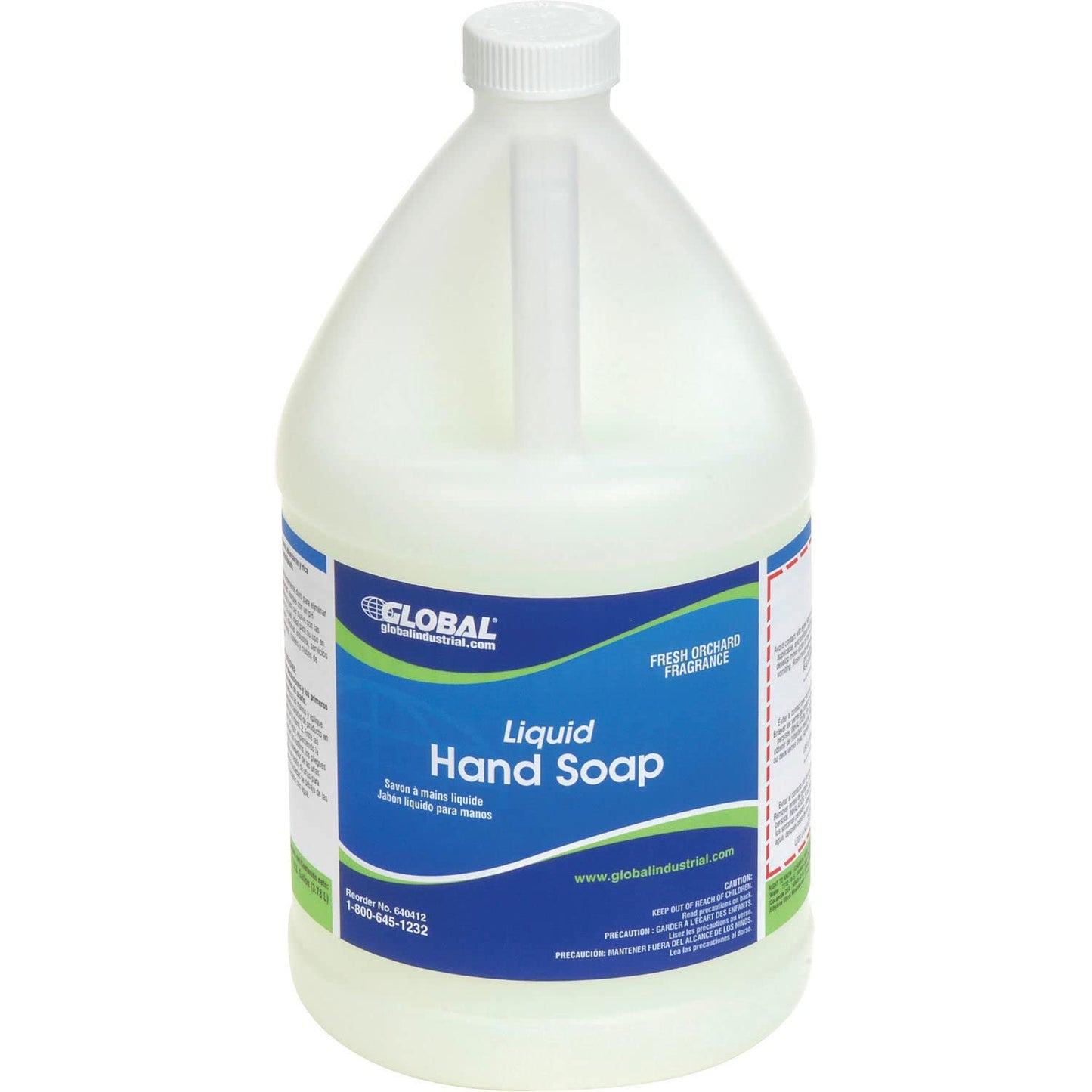 Global Industrial General Purpose Liquid Hand Soap, Fresh Orchard Scent, 1 Gallon Bottle, 4/Bottles, Commercial & Industrial Moisturizing Liquid Hand