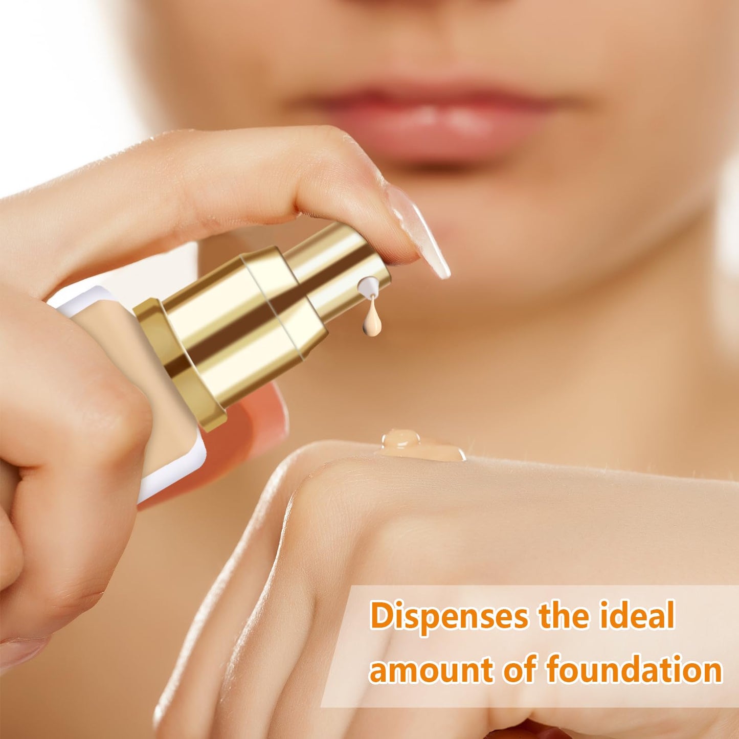 Chris.W 2Pack Foundation Pump Fit for Estee Lauder Double Wear Foundation DW Replacement Pump(Gold)