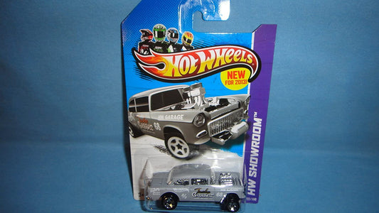 Hot Wheels 2013 HW Showroom '55 Chevy Bel Air Gasser 190/250, Gray