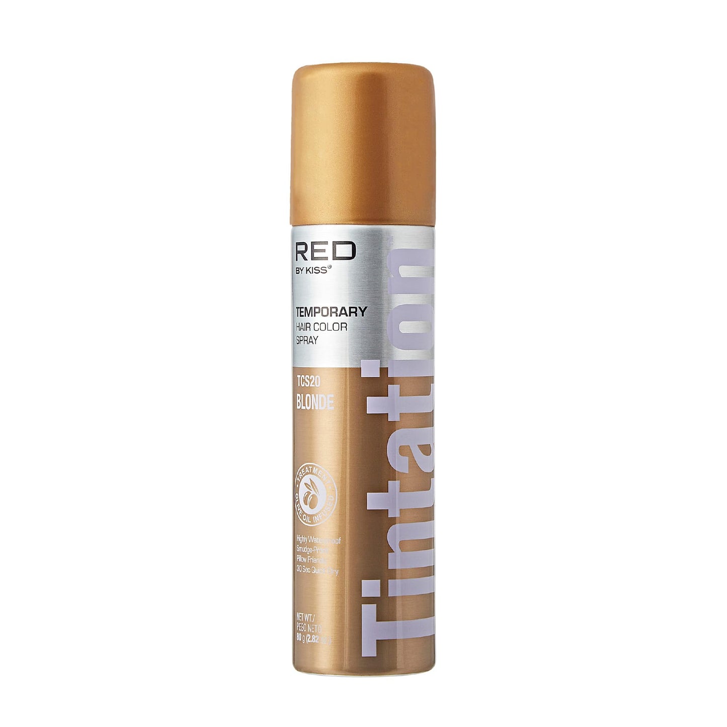 Red by Kiss Tintation Temporary Hair Color Spray, Instant Gray Root Touch Up Coverage, Water-Resistant & Smudge-Proof, Easy Wash Out, Barber