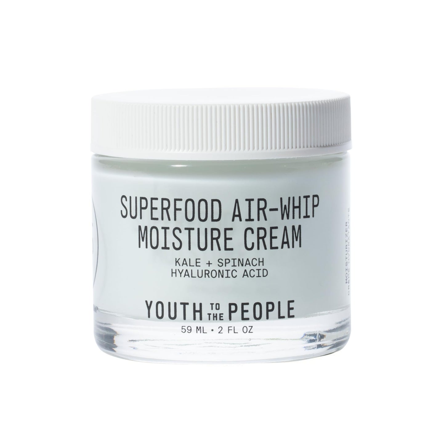 Youth To The People Superfood Air-Whip Moisture Cream Full Size - Kale + Green Tea Hyaluronic Acid Face Moisturizer, Smooths + Hydrates Up to 48HR