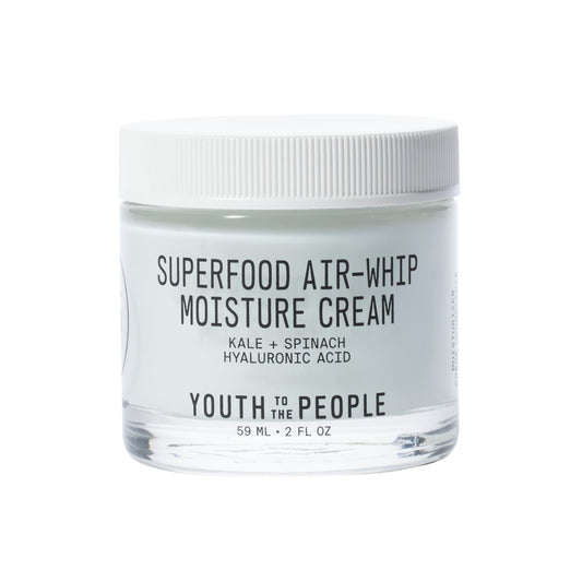 Youth To The People Superfood Air-Whip Moisture Cream Full Size - Kale + Green Tea Hyaluronic Acid Face Moisturizer, Smooths + Hydrates Up to 48HR