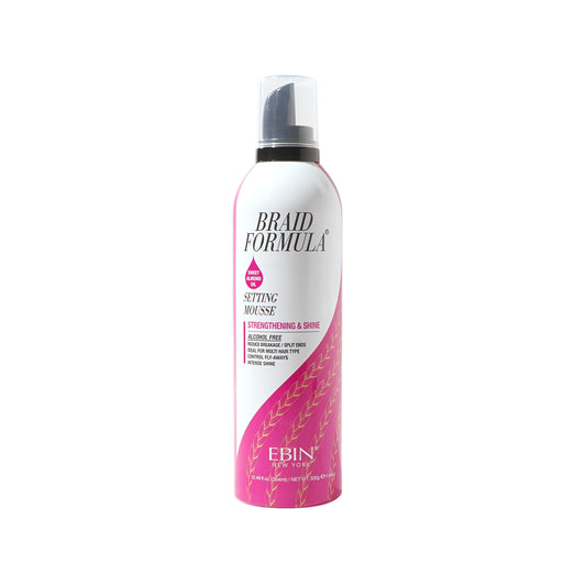 EBIN NEW YORK Braid Formula Setting Mousse (12.49 oz, Sweet Almond Oil)
