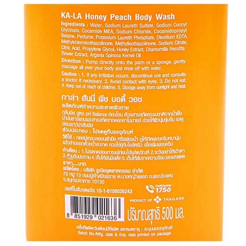 KA-LA Honey Peach Body Wash 500 ML.