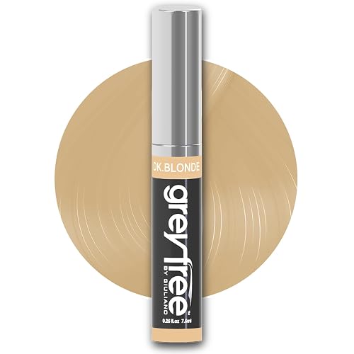 Greyfree Hair Mascara Root Touch-Up for Gray Hair | Precision Hairline Concealer for Brows & Beard (DARK BLONDE)