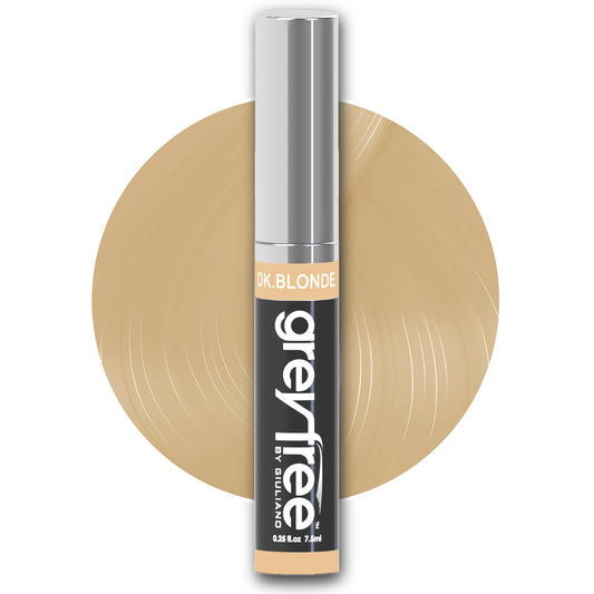 Greyfree Hair Mascara Root Touch-Up for Gray Hair | Precision Hairline Concealer for Brows & Beard (DARK BLONDE)