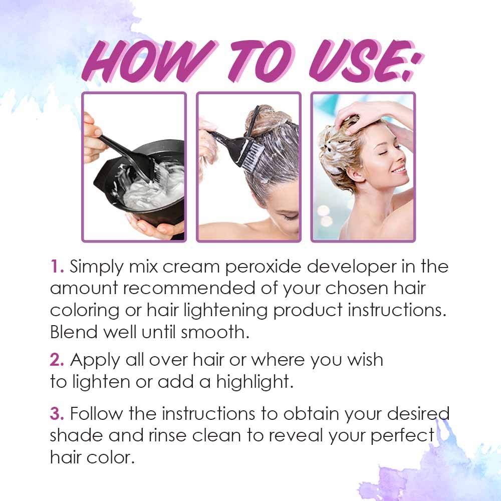 Punky Cream Peroxide Hair Dye Developer 40 Volume - Hair Bleach Developer for Medium to High Lift, 118ml