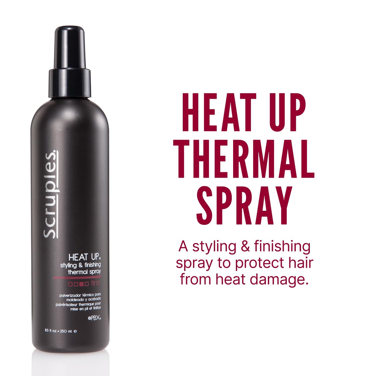 Scruples Heat Up Styling Spray - Hair Heat Protectant with Control, Hold and Texture - Lightweight, Water Soluble Formula (8.5 oz)