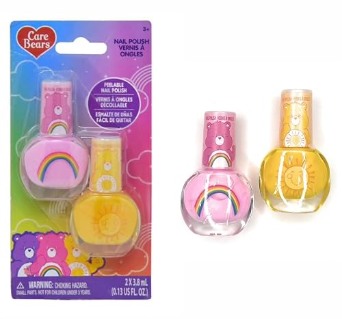 Townley Girl Care Bears 2 Pack Nail Polish on Card - Water-Based, Durable - Dry Immediately and Smooth Coverage Nail Polish Set Beauty & Personal Care Townley Girl