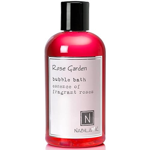 Rose Garden Bubble Bath by Nabila K - Essential Oils with Natural Ingredients for Sensitive Skin, Tear-Free, Gentle, Moisturizing - Luxury for Women
