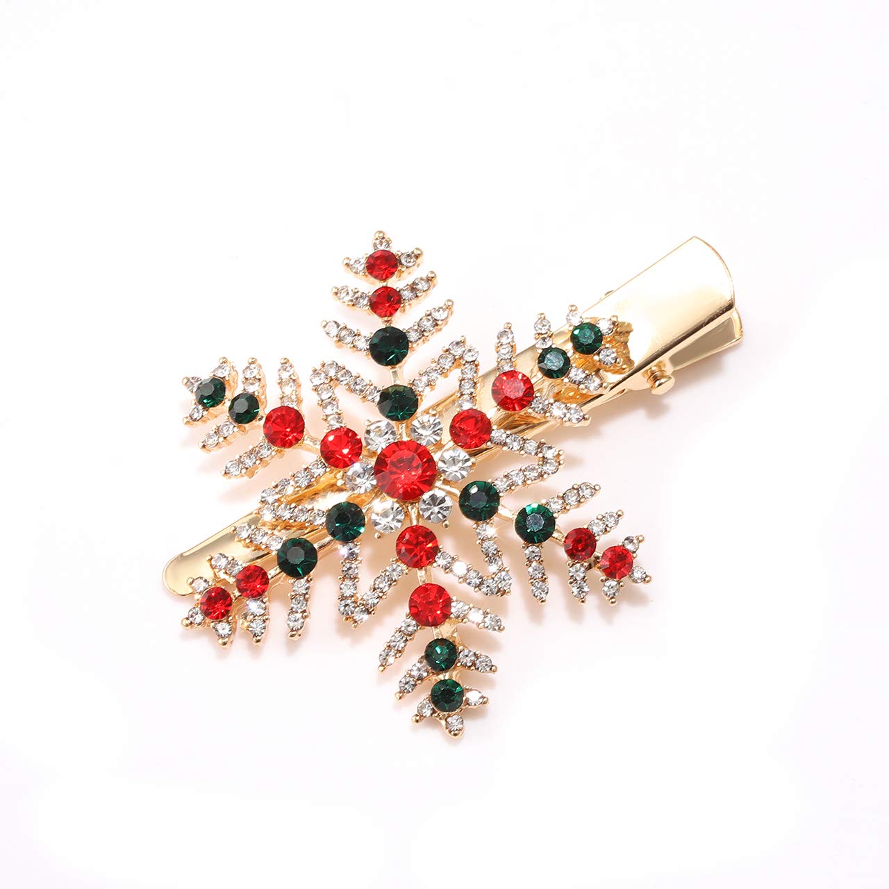CENAPOG Christmas Hair Clips for Women Novelty Xmas Tree Hairpins Shiny Rhinestone Snowflake Jingle Bell Hair Barrettes for Festive Hair Accessories