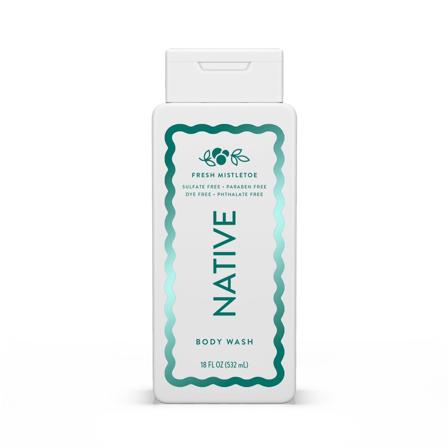 Native Body Wash, Holiday Edition, Fresh Mistletoe Scent, Contains Naturally Derived Ingredients | For Women & Men, Sulfate, Paraben, & Dye Free Beauty & Personal Care Native
